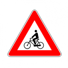 Segnale stradale attraversamento ciclabile fig. 14 Segnale stradale attraversamento ciclabile fig. 14